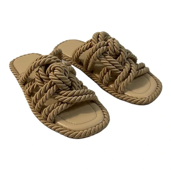 Zara Shoes Zara Tan Rope Sandals Poshmark